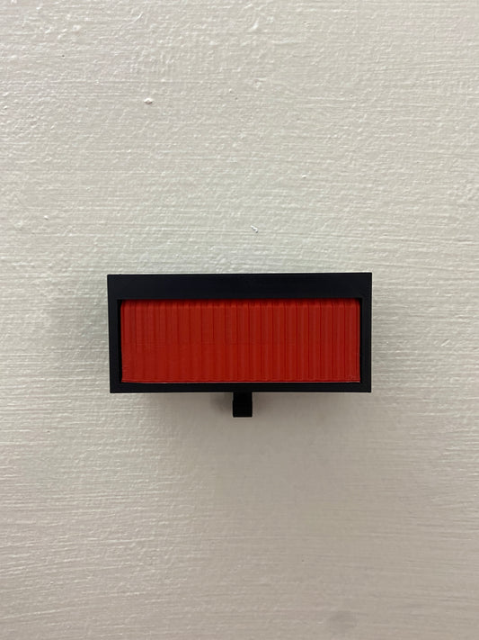 GARAGE KEY HOLDER WITH OPENABLE DOOR - BLACK/RED