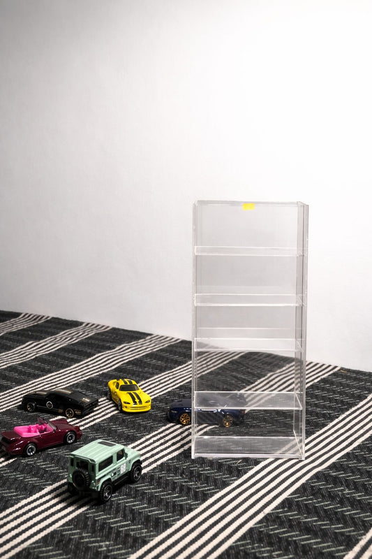 ACRYLIC SLIDE BOX FOR 5 CARS (1:64 SCALE)