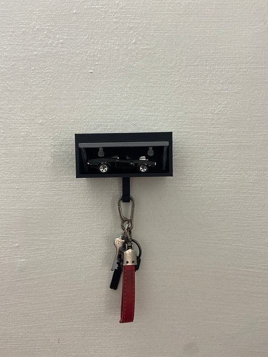 GARAGE KEY HOLDER WITH OPENABLE DOOR - BLACK/GREY