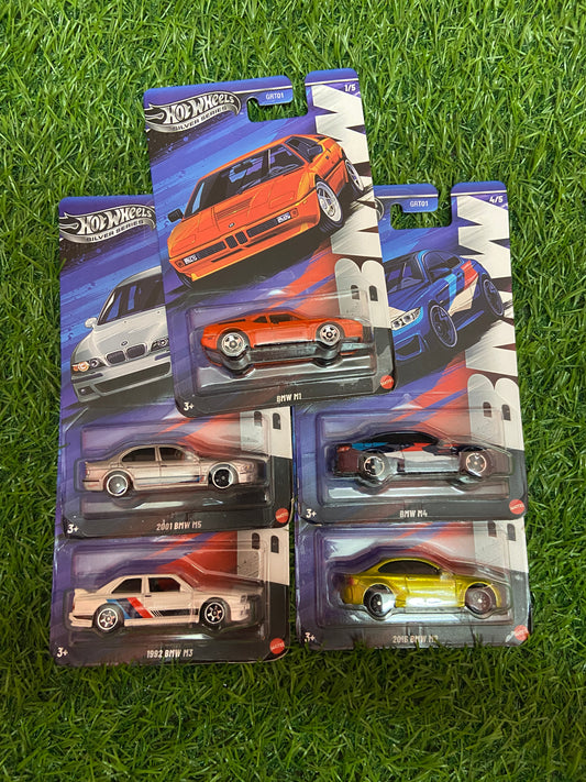 IMPORTED - BMW SET OF 5 CARS - SILVER SERIES 2025 EDITION
