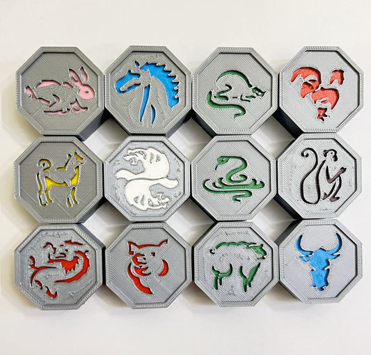 JACKIE CHAN CARTOON MAGIC STONES - SET OF 12