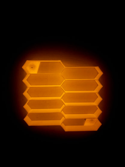 Honeycomb - Glow in Dark - Orange