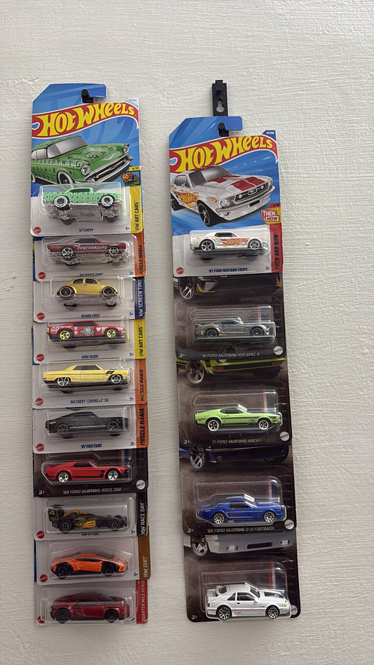 Hotwheels Card Hanging - White (set of 4)